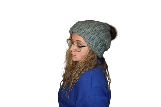 Crochet Fur Beanie